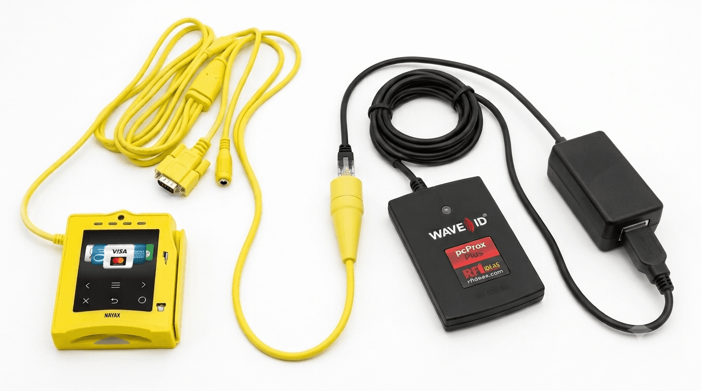 Xtender cable and reader connection overview